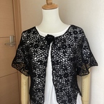 「abigail様オーダー」リネンの総モチーフゆったりボレロ