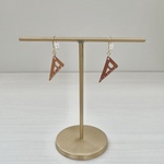 木製三角定規のピアス（直角△）