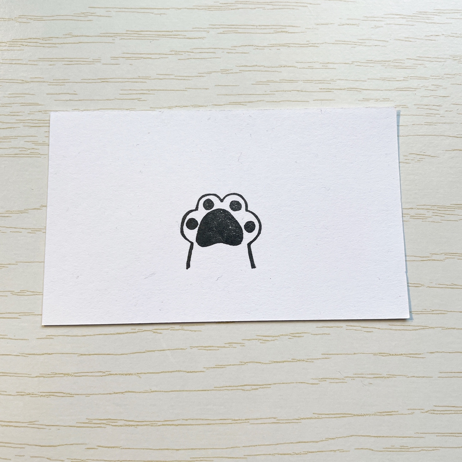 消しゴムはんこ No.238 merci 肉球 消しゴムはんこ No.238 merci 肉球