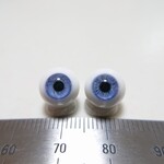 No.158 【10mm】 小さな グラスアイ ドールアイ ハンドメイドドール 材料　約9.7mm/9.7mm（青紫）