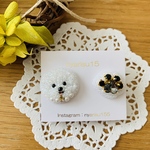 🐻‍❄️🐾ビションフリーゼさんのピアス　✧˖°⌖꙳✧˖°⌖꙳✧˖°⌖꙳✧˖°
