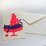 猫とりんご・メッセージカード