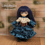 ＊オビツ11 ゴスロリドレスセット（ターコイズブルー） ドール服 ねんどろいどどーる＊