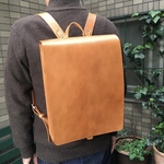 《ata327様専用》ヌメ革  フルフラップリュック クロ　手縫い ☆送料無料