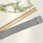 30センチものさしケース　ネイビー　チェック　シンプル