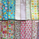 ♩表も裏も可愛く♩大きめ 手縫いやわらかガーゼハンカチ 2枚セット☆19×19  入学