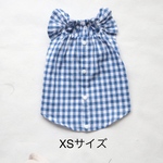 [犬服] XSサイズ 完成品 チワワ　　　　　　　　　　　ギンガムチェック キャミソール ワンピース 背中開き バックオープン