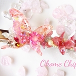 Rose of First Love②　オルゴナイトのヘアクリップ