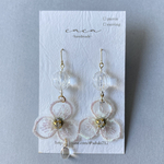 紫陽花ピアス（ホワイト）