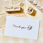 『Thank you シマエナガ』 2点セット 消しゴムはんこ