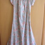 sale☆薔薇のスモックワンピース★アクアブルー
