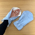 送込☆手の日焼けを防ぐハンドカバー(水色)