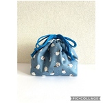 保温保冷・シマエナガ・お弁当袋(Mサイズ)