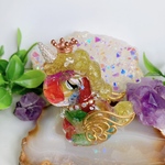 幸運引き寄せ♡オルゴナイト 艶々ユニコーン レインボー 水晶