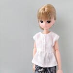 フレンチスリーブのトップス☆リカちゃん・服☆