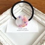 レジン  flower moon  ヘアゴム