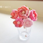 華やか＊つまみ細工＊髪飾り＆ブローチ