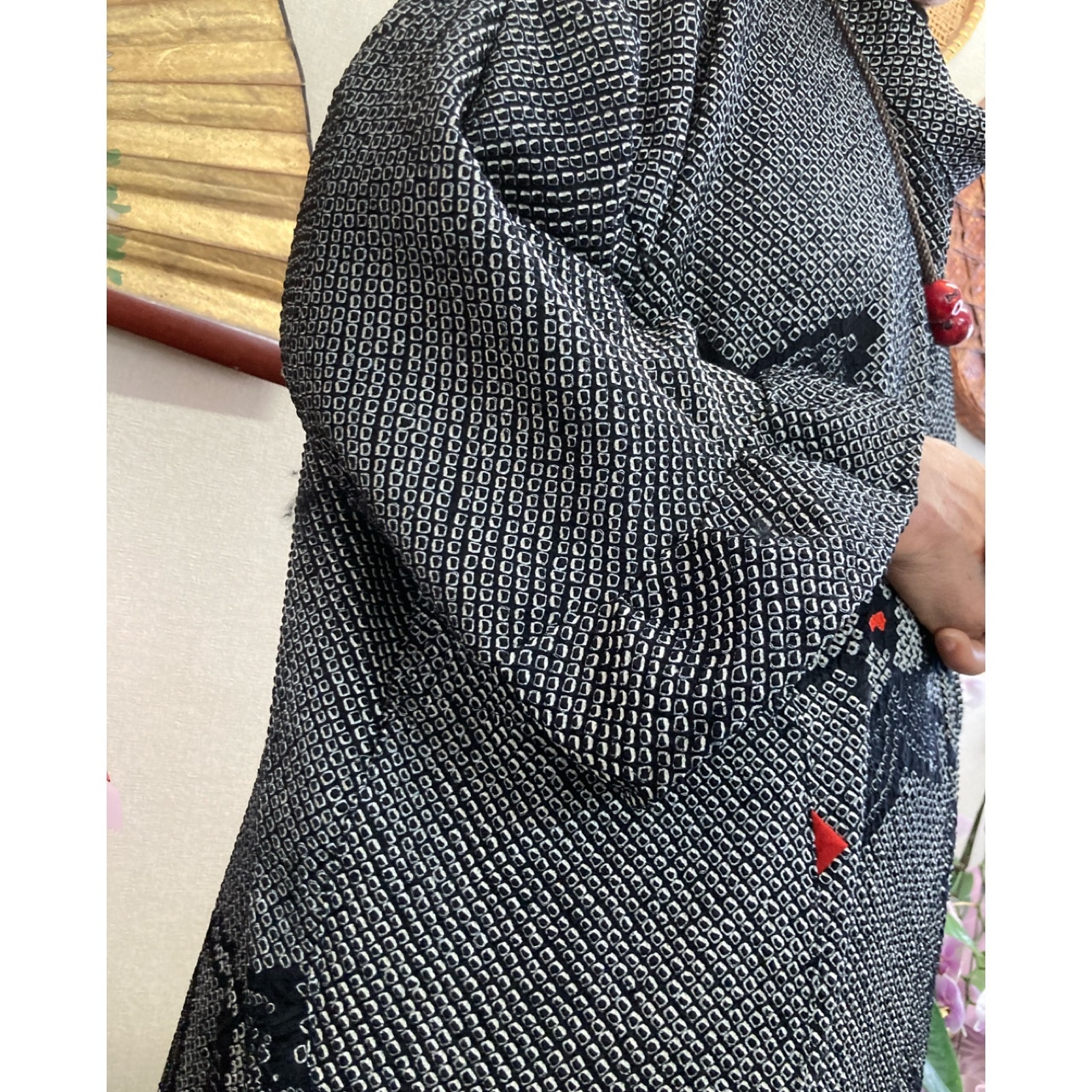 着物リメイクワンピース♪63♪総絞り♪123cm 高級 総絞りのワンピース 着物リメイク チュニック 着物リメイク