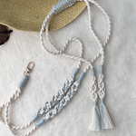 type.1 ウォーターグリーン　人気No.3 長さ調整可能　叶結びのマクラメストラップ　約60～145cm マクラメ　スマホショルダー　ネックストラップ　ハンディファンストラップ　受注製作