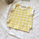 北欧ドット♩イエロー小袖TシャツT90