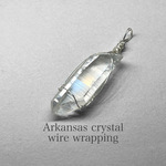 Arkansas crystal quartz wire wrapping / アーカンソー水晶sv925ワイヤーラッピング 2