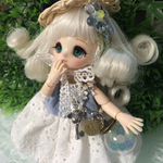  オビツ11用 キャンディーポットの肩掛けチャームとヘアピン（ブルー系）