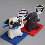 【受注製作】父の日の贈り物に　お父さん推しの犬（パグ）