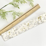 30センチものさし入れ　アイボリー　花柄