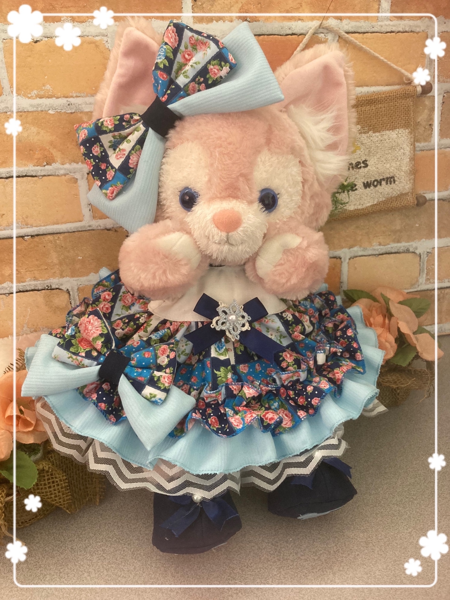ステラルー S☆紺花柄ワンピース☆コスチューム6点セット