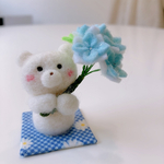 梅雨の飾り　しろくまちゃんとあじさい　6月の誕生花