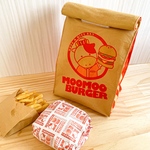 ハンバーガーショップの紙袋風2WAYポーチ