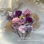 パープル&ゴールドの髪飾り＊結婚式 成人式 卒業式 前撮り パーティ＊お着物に合わせた花を無料でプラスできます