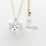🧊 ice ball : bear ✵ まんまる氷のくまさん アイスボール ネックレス ペンダント シンプル 【つや仕上げ】