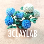 ☆送料無料☆ずっと一緒だよ/白＋青＋水色　紫陽花