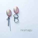 shiny cabochon asymmetry pierce