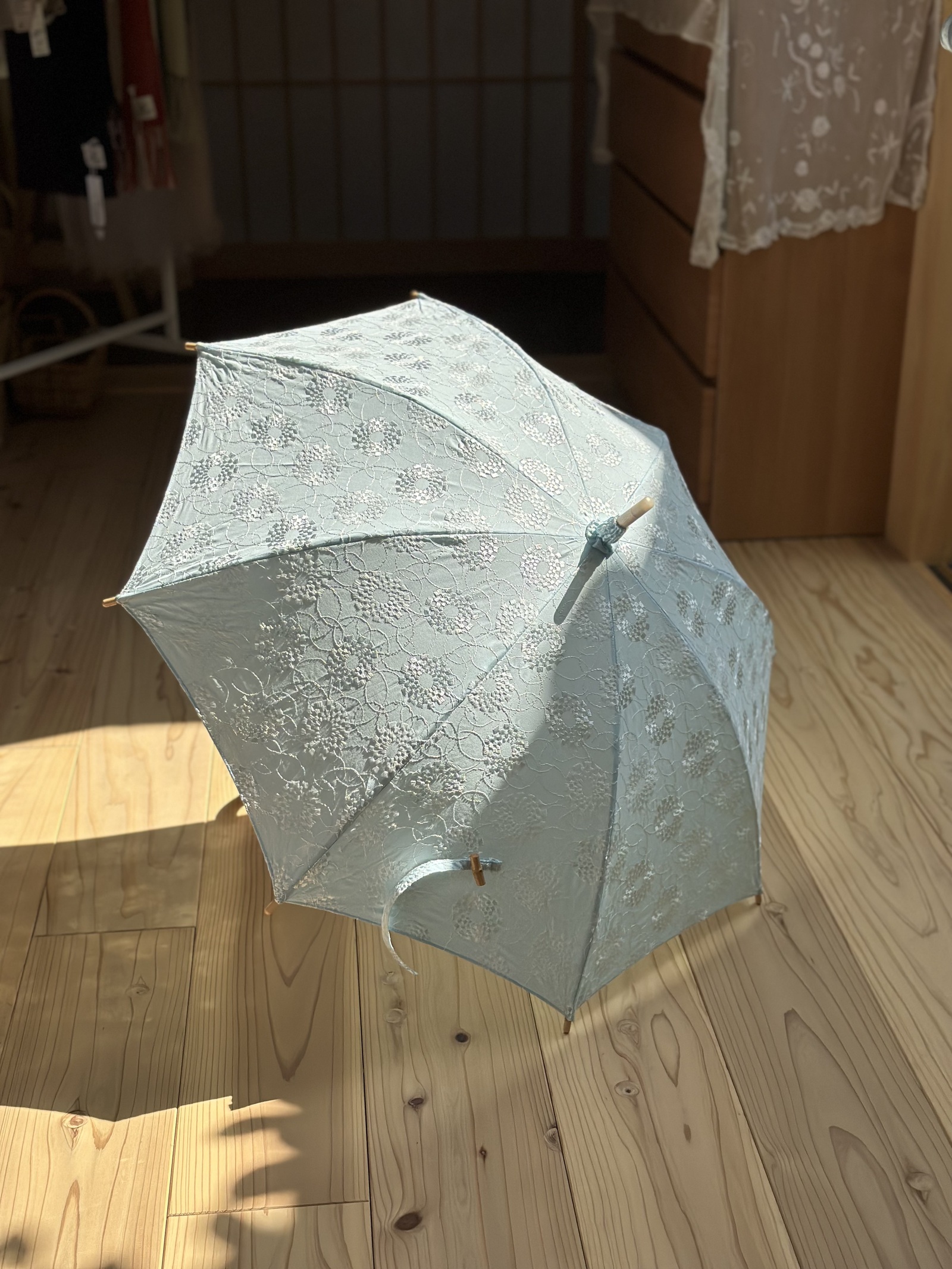 音の絵〜雨の花 日傘【ハンドメイド】 音の絵〜雨の花 日傘【ハンドメイド】
