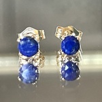 ラピスラズリ　ピアス　14kgf
