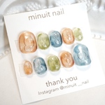 バブルネイル 気泡ネイル  ニュアンス ネイルチップ 個性派  癖ネイル ぷっくり クリアネイル 韓国 トレンド 夏 