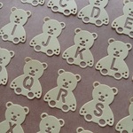薄黄色熊・52個(アルファベット26文字×2)　アルファベットクマちゃん🧸