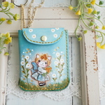 ＊妖精のような猫ちゃんのふた付きパスケース