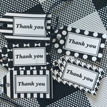 モノトーンthank youタグ