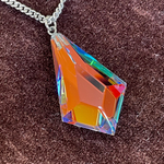 🌈希少ダークオレンジ＆ターコイズダイクロペンダント🌈
