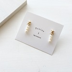 淡水真珠：star×pearl line pierce