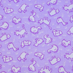 USAファブリック　Nana Mae IV Animals Purple