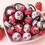 ストロベリータイムマカロン🍓ツインヘアゴム