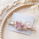 flowerリースヘアクリップ 𑁍𓏸𓈒レジンヘアクリップ   ヘアクリップ   レジン