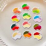 【りんご兎と仲間】フレークシール　大人可愛い　シンプル　兎年　