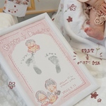 手形足形ハーフバースデー用台紙*似顔絵付