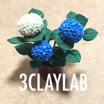 ☆送料無料☆ずっと一緒だよ/青＋白　紫陽花