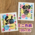 命名 ミニ色紙